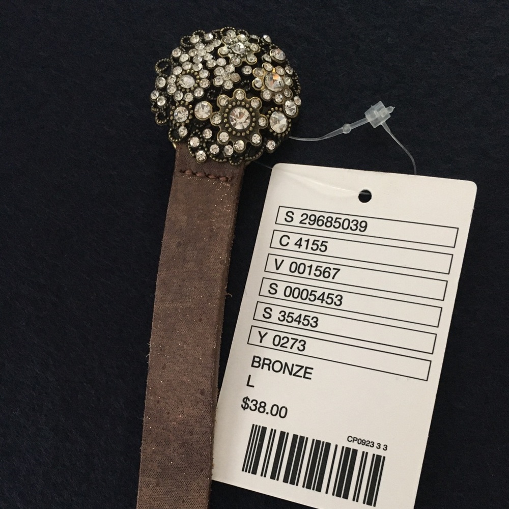 Embellished leather belt